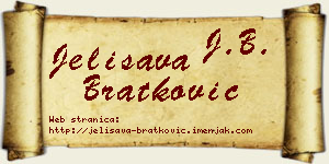 Jelisava Bratković vizit kartica